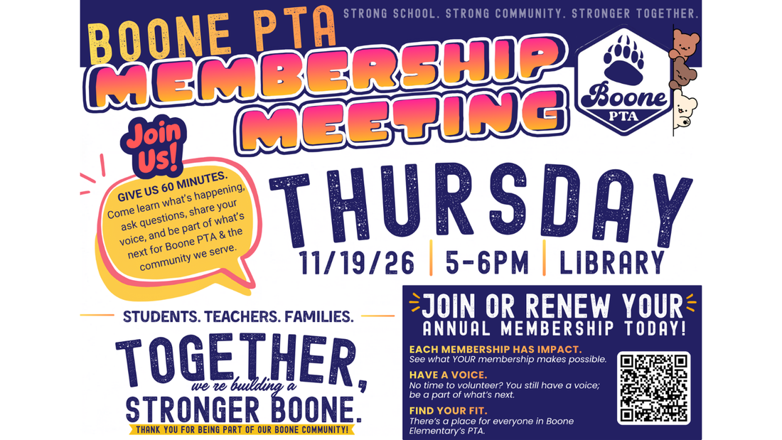 Boone PTA Membership Meeting