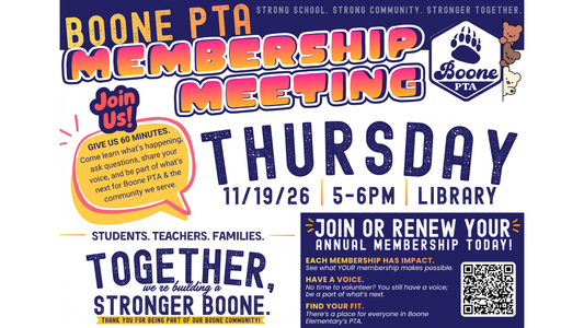 Boone PTA Membership Meeting
