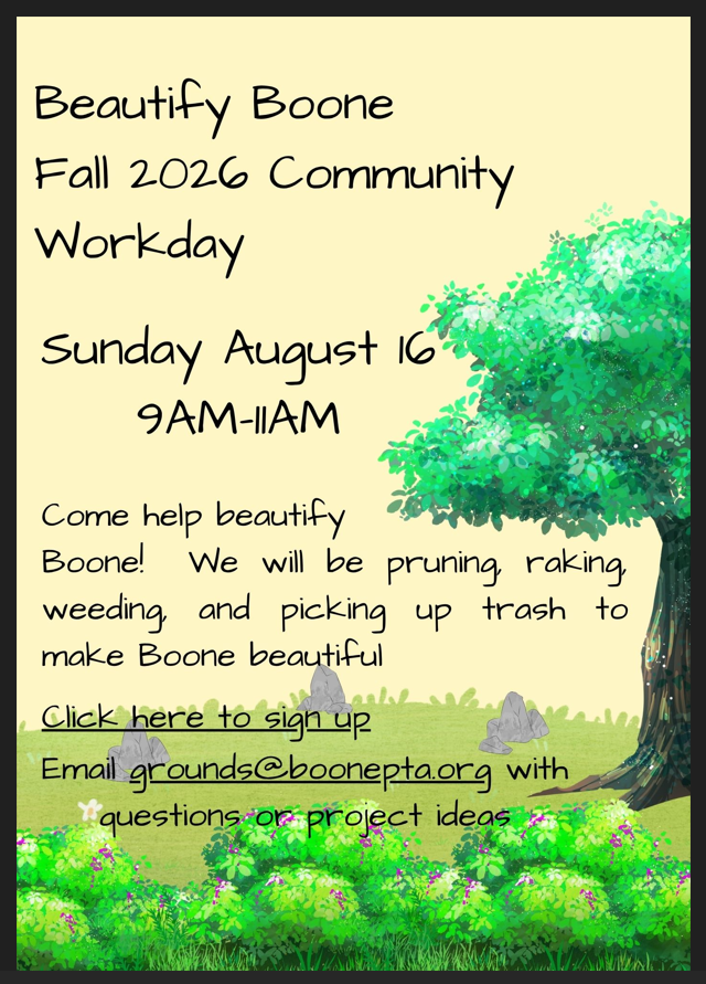 Boone Community Work Day