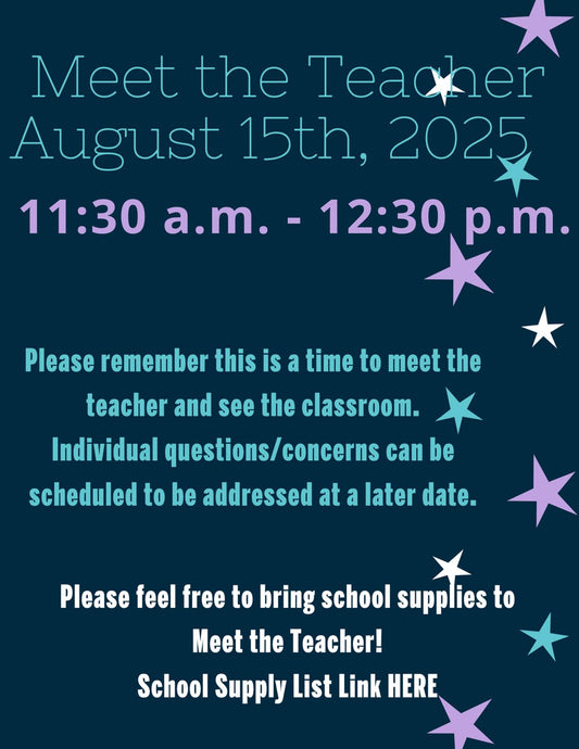 Meet The Teacher for the 2005-2026 School Year
