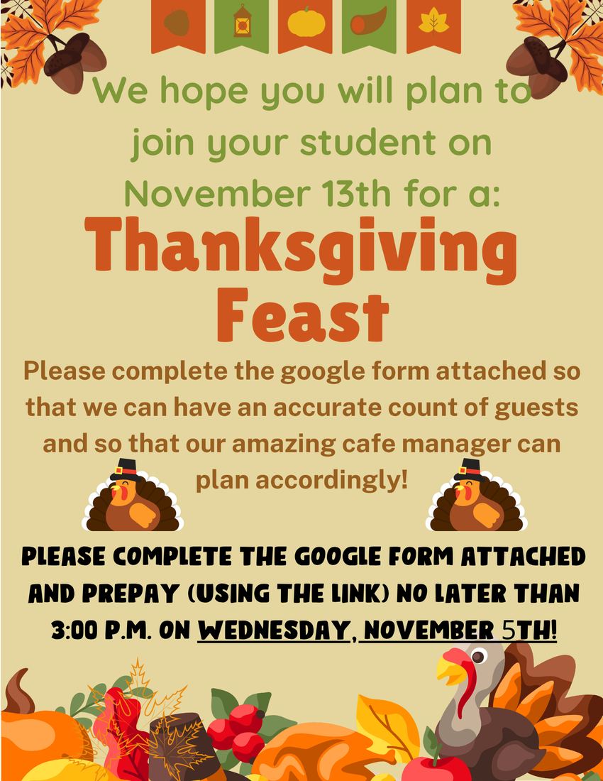Thanksgiving Feast with Students - RSVP