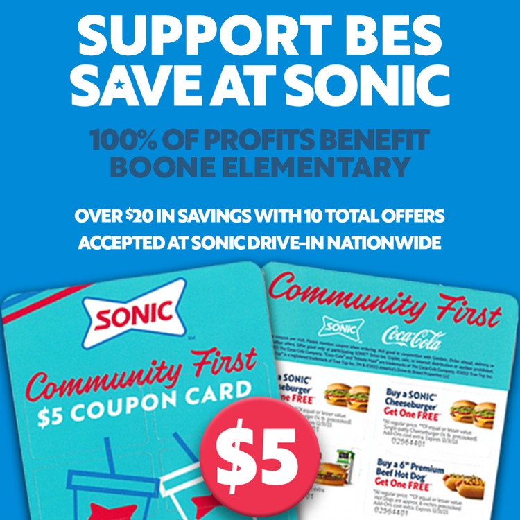 Sonic Community First Coupon Card