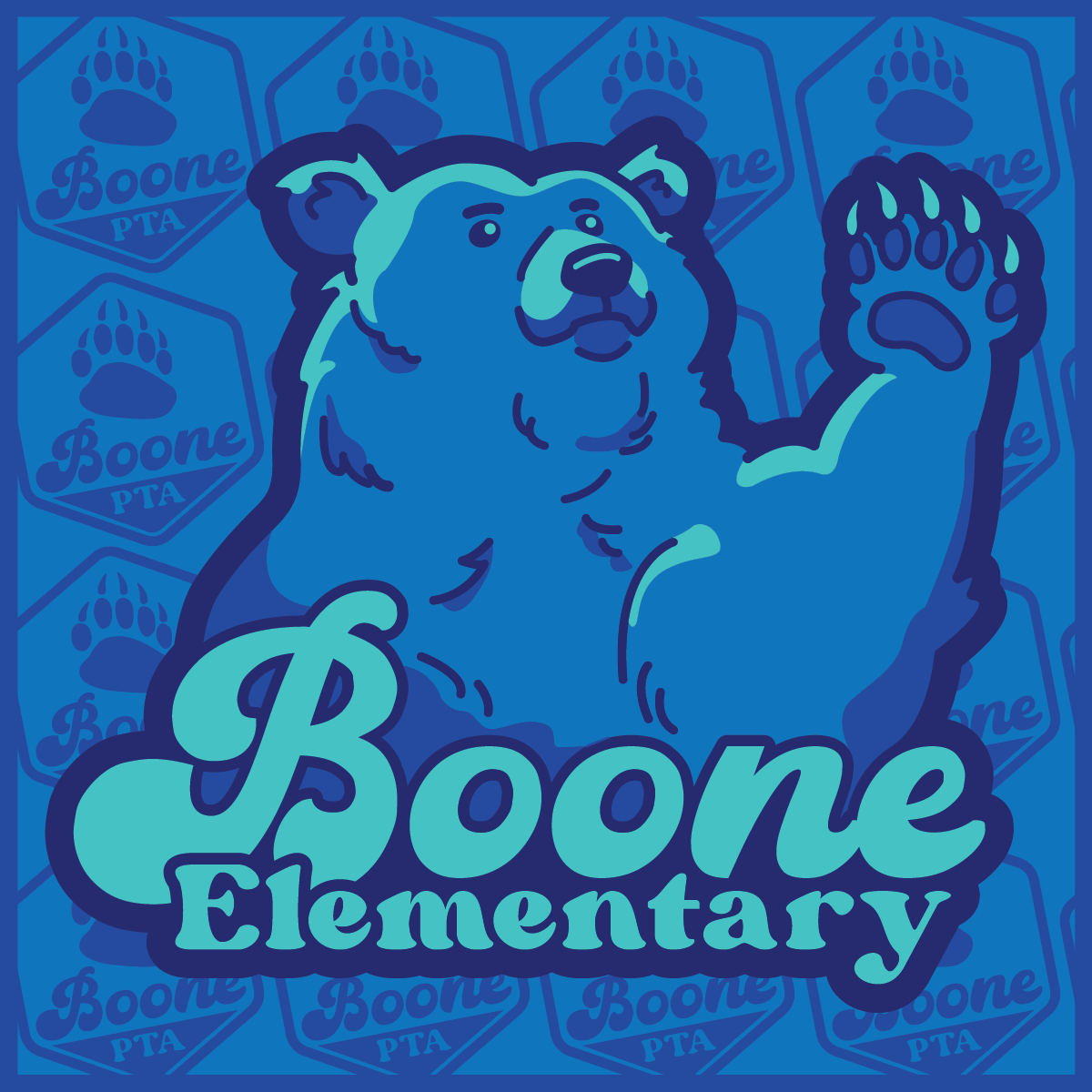 4" Blue Bear PTA Sticker