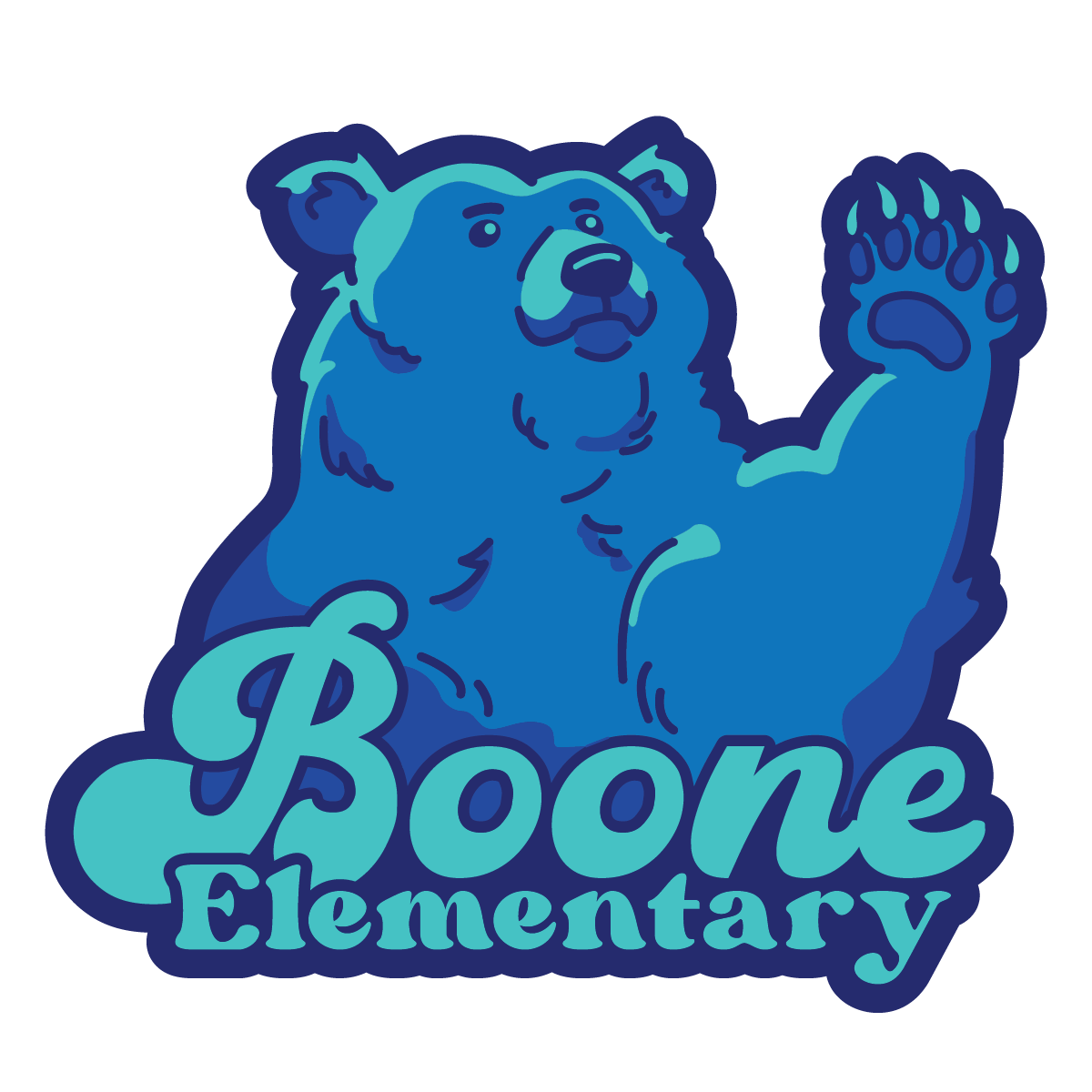 4" Blue Bear PTA Sticker