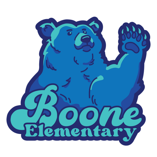 4" Blue Bear PTA Sticker